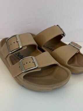 Betula Birkenstock Tan Two Strap Arizona Sandals Synthetic Rubber EU 37 US 6